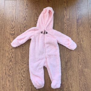 Pink Sherpa Baby Jumpsuit